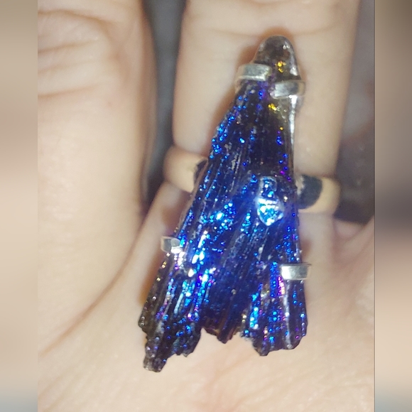 Jewelry - Unique Peacock Titanium Kyanite Ring